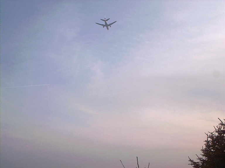 DC 10 der Aeroflot in der Platzrunde