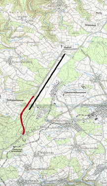 Landkarte nach Absiedlung