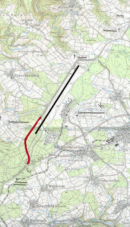 Landkarte nach Absiedlung